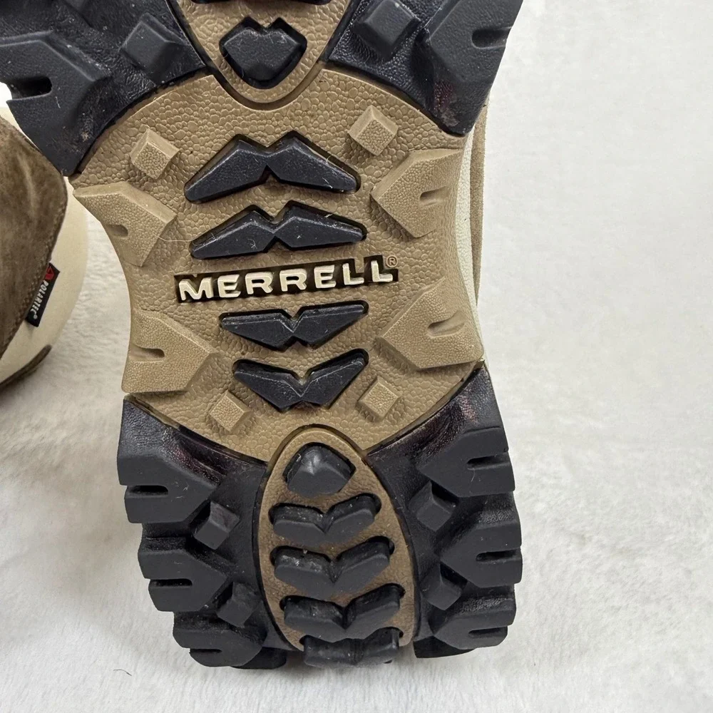Merrell Aurora Waterproof Winter Boots Womens 9‎ Brown Suede Thinsulate Polartec